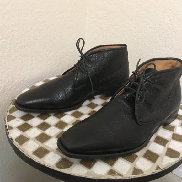 BLACK ZELLI CHUKKA BOAR SKIN BOOTS 10.5 M main image 4